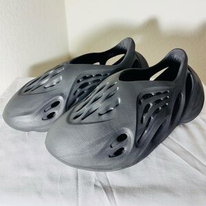 Gray Slip-On Adidas Foam Runner Shoes